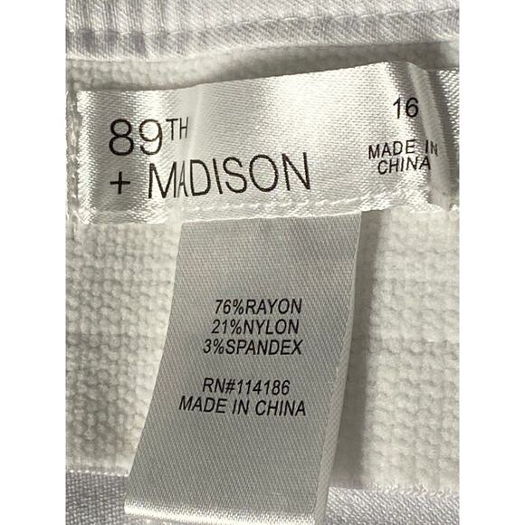 Women's 89th + Madison White Stretch Jeans Size 16 Inseam 29 in NWT - Picture 11 of 15